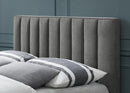 Vance Grey Linen Fabric King Bed (3 Boxes)
