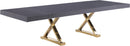 Excel Grey Oak Veneer Lacquer Extendable Dining Table (3 Boxes)