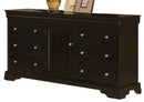 New Classic Belle Rose 6 Drawer Dresser in Black Cherry Finish