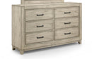 New Classic Furniture Ashland 6 Drawer Dresser in Rustic White