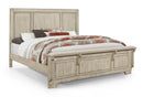 New Classic Furniture Ashland California King Panel Bed in Rustic White