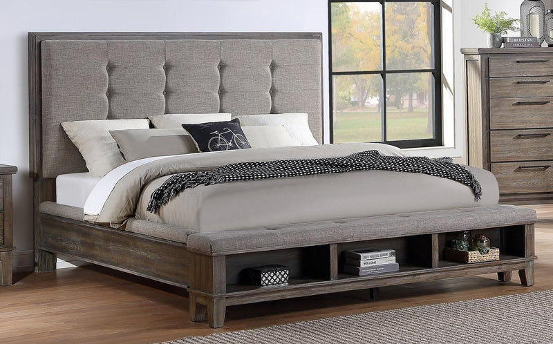 New Classic Furniture Cagney Queen Bed in Vintage Gray