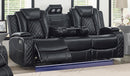 New Classic Furniture Orion Sofa with Dual Recliner in Black