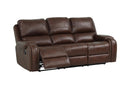 New Classic Furniture Taos Dual Recliner Sofa in Caramel
