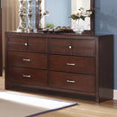 New Classic Kensington 6 Drawer Dresser in Burnished Cherry