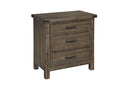 New Classic Furniture Galleon Nightstand in Weathered Walnut