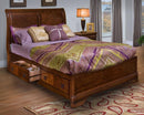New Classic Sheridan Eastern King Storage Bed in Burnished Cherry