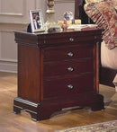 New Classic Versaille 4 Drawer Night Stand in Bordeaux