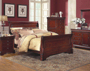 New Classic Versaille Queen Sleigh Bed in Bordeaux
