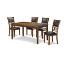 GIA 60" DINING TABLE+CHAIRS (5 PCS/CTN) -BROWN