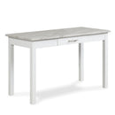 CELESTE DESK W/WHITE/GRAY FAUX MARBLE TOP-WHITE BASE
