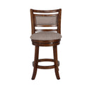 ABERDEEN 24" COUNTER STOOL-DK BROWN W/FABRIC SEAT