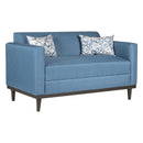 AIDEN LOVESEAT W/2 THROW PILLOWS-BLUE