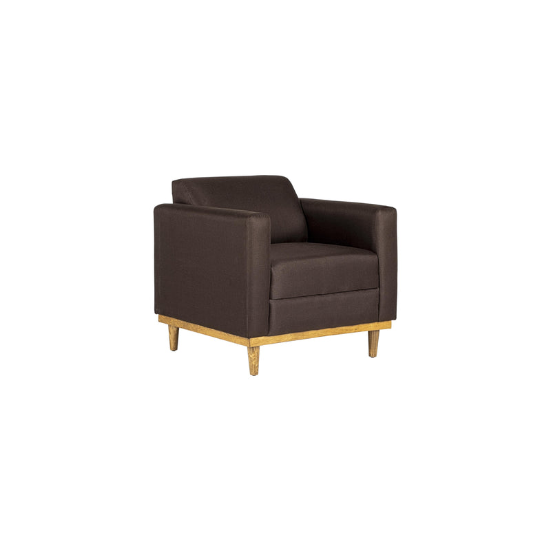 AIDEN CHAIR W/1 THROW PILLOW-CHOCOLATE