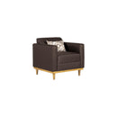 AIDEN CHAIR W/1 THROW PILLOW-CHOCOLATE