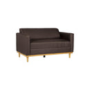 AIDEN LOVESEAT W/2 THROW PILLOWS-CHOCOLATE