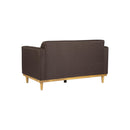AIDEN LOVESEAT W/2 THROW PILLOWS-CHOCOLATE