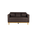 AIDEN LOVESEAT W/2 THROW PILLOWS-CHOCOLATE