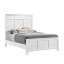 ANDOVER Eastern King-California King EK/WK HEADBOARD, FOOTBOARD & SLATS-WHITE
