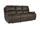 BROOKINGS SOFA W/DUAL RECLINER-BROWN
