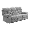 BRAVO SOFA W/DUAL RECLINER-STONE