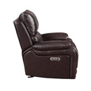 CICERO GLIDER RECLINER W/ PWR FR & HR-BROWN