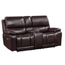 CICERO CONSOLE LOVESEAT W/ PWR FR & HR-BROWN