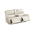 CICERO RECLINING CONSOLE LOVESEAT-CREAM