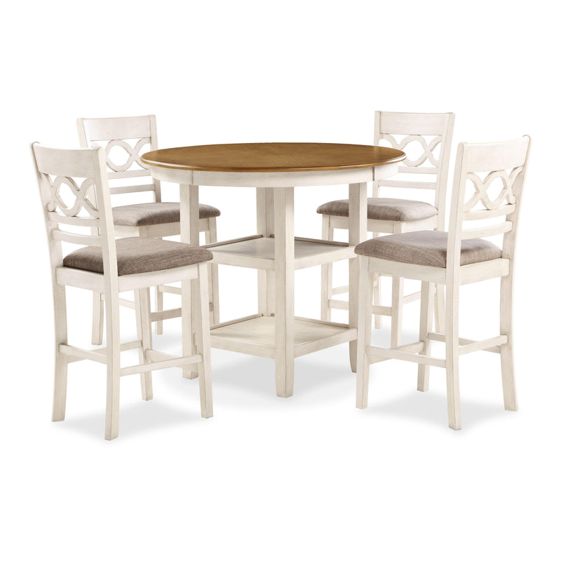 CORI COUNTER 5 PC SET-BISQUE/BROWN
