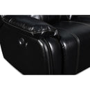 FUSION DUAL RECLINER SOFA W/PWR FTRST-EBONY