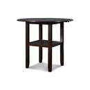 GIA 42" COUNTER DROP LEAF TABLE W/2 CHAIRS-EBONY