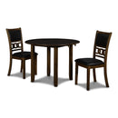 GIA 42" DINING DROP LEAF TABLE W/2 CHAIRS-BROWN