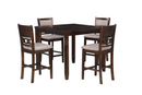 GIA 5PC 42" SQUARE COUNTER TABLE & 4 CHAIRS-CHERRY