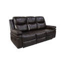 KELLEN SOFA W/DUAL RECLINER & DROP DOWN TRAY-BROWN