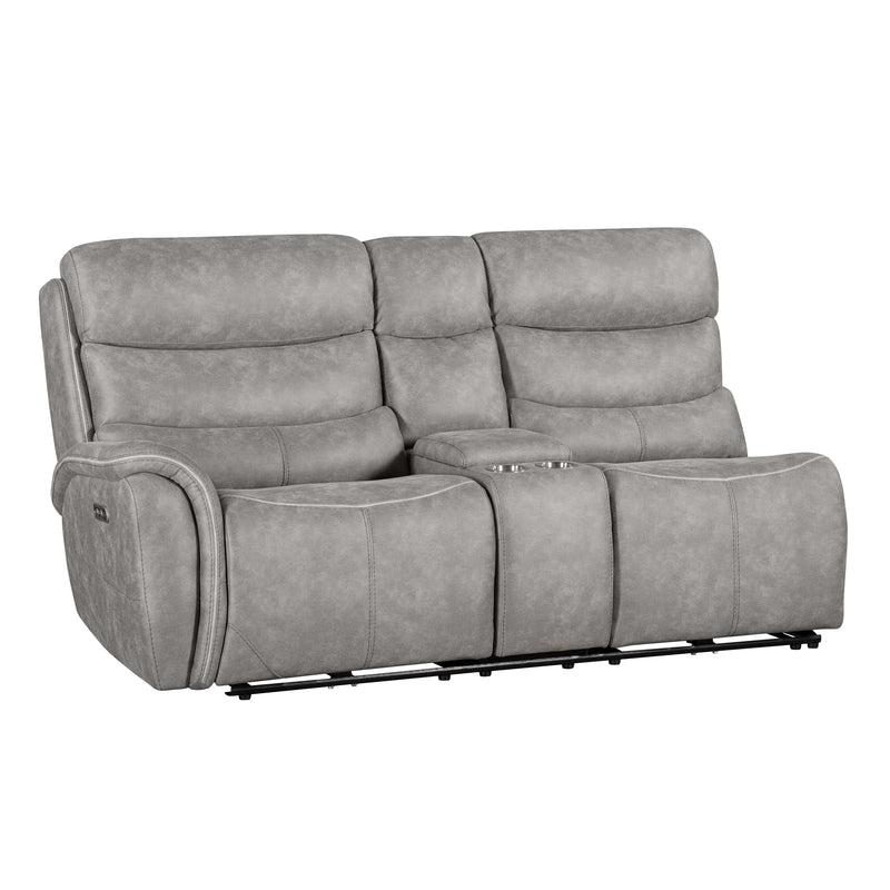 KAMARI RAF LOVESEAT W/ONE RECLINER-GRAY