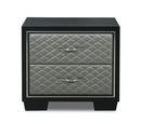 LUXOR NIGHTSTAND-BLACK/SILVER