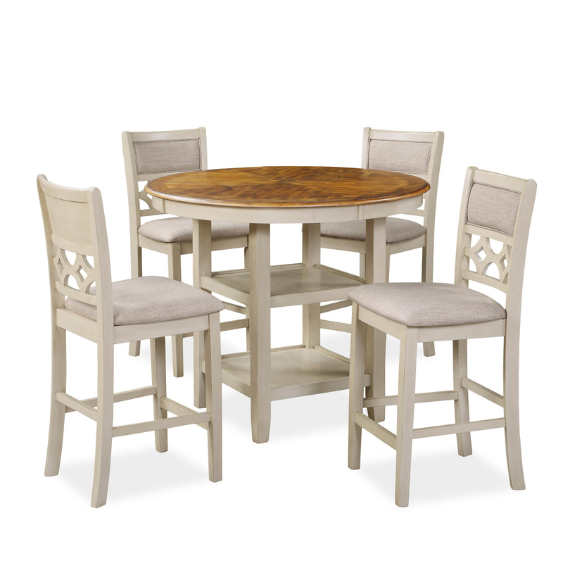 MITCHELL 5 PC COUNTER SET-TWO TONE BISQUE/BROWN