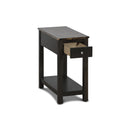 NOAH END TABLE WITH DRAWER-ESPRESSO W/FAUX MARBLE TOP