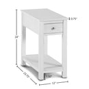 NOAH END TABLE WITH DRAWER-WHITE