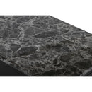 NOAH END TABLE WITH DRAWER-BLACK W/ FAUX MARBLE TOP