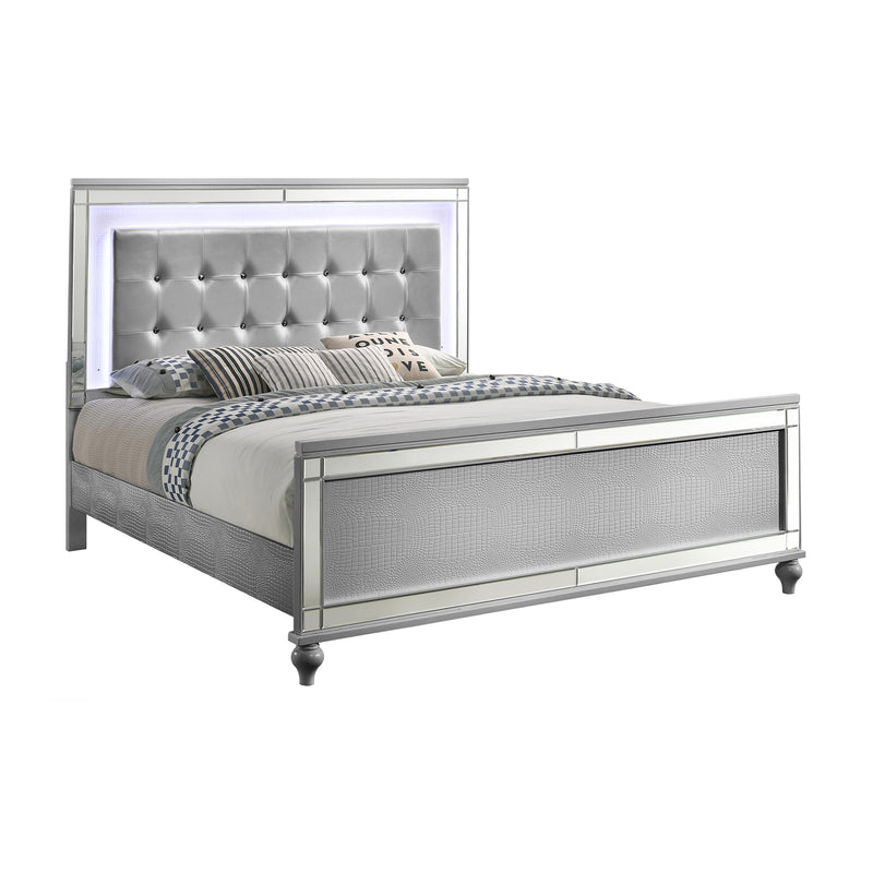 VALENTINO Eastern King-California King K FOOTBOARD & SLATS-SILVER
