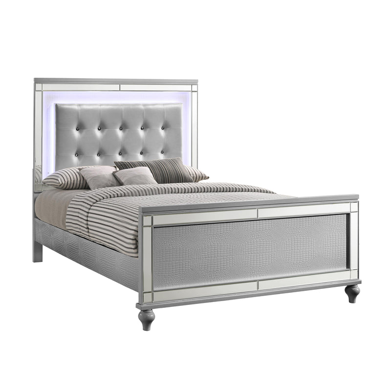 VALENTINO Eastern King-California King K FOOTBOARD & SLATS-SILVER