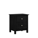 ZODIAC 2 DRAWER NIGHTSTAND-BLACK