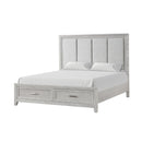 FIONA Eastern King-California King EK/WK STORAGE FOOTBOARD & SLATS- MIST GRAY