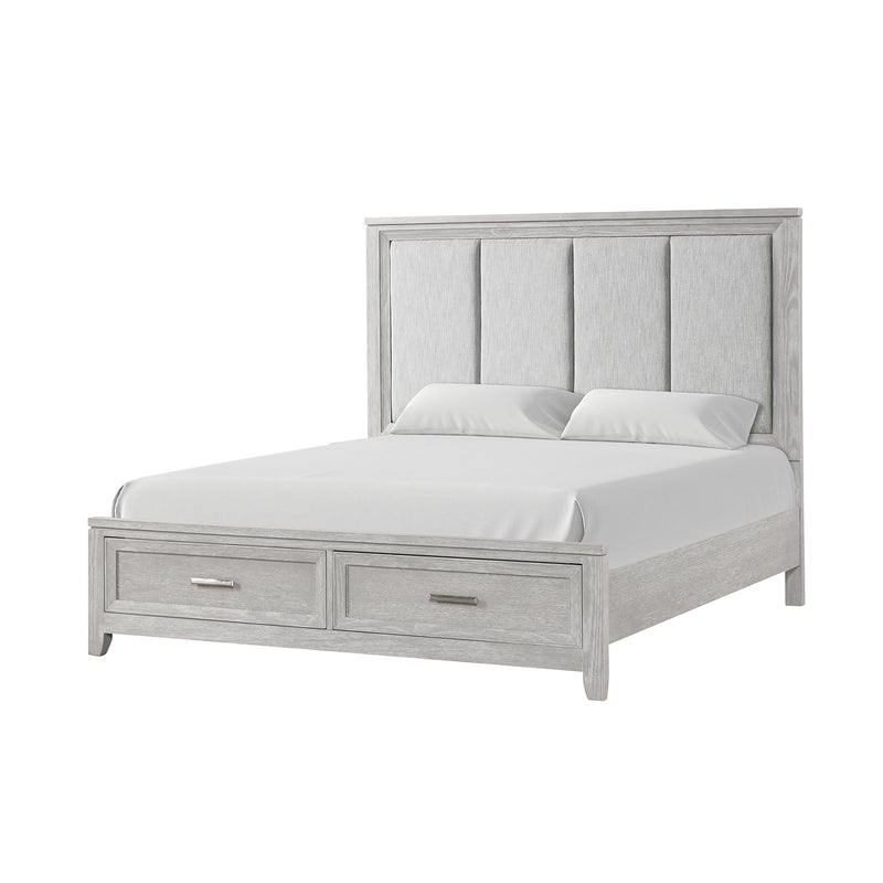 FIONA Eastern King-California King EK/WK STORAGE FOOTBOARD & SLATS- MIST GRAY