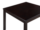 GIA 5PC 42" SQUARE COUNTER TABLE & 4 CHAIRS-EBONY