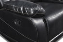 VEGA DUAL RECLINER SOFA - PREMIER BLACK