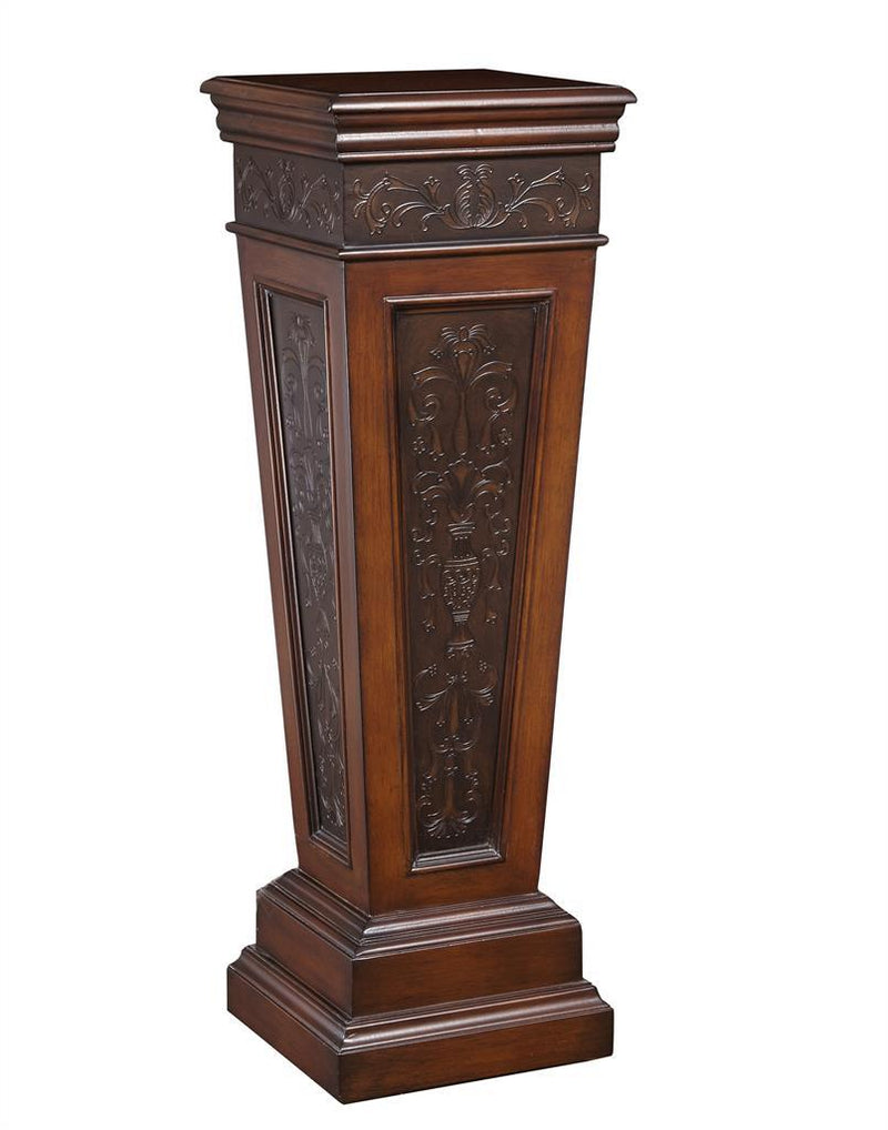 Pulaski Faux Metal Inlay Accent Pedestal