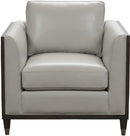Pulaski Addison Leather Chair in Light Grey