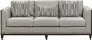 Pulaski Addison Leather Sofa in Light Grey